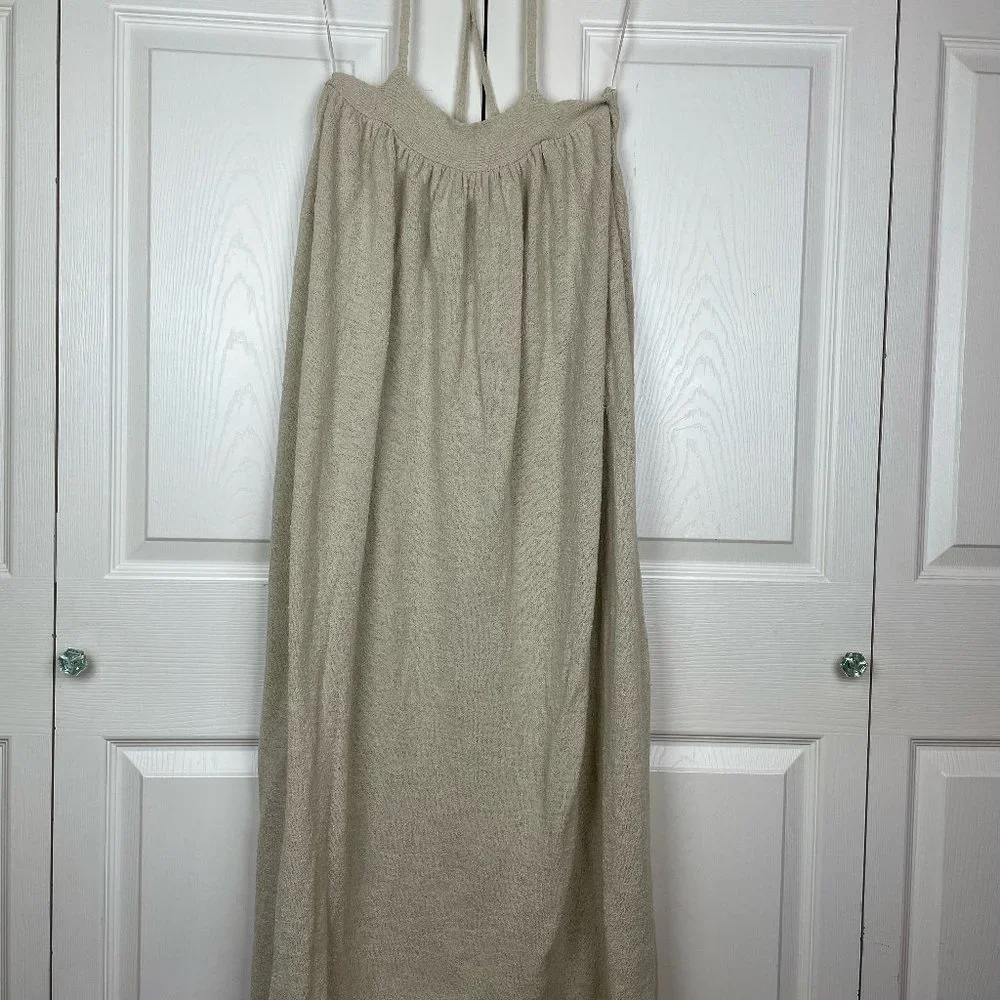 Free People Beach Strappy Sundress Maxi Beige NWOT - Picture 2 of 7